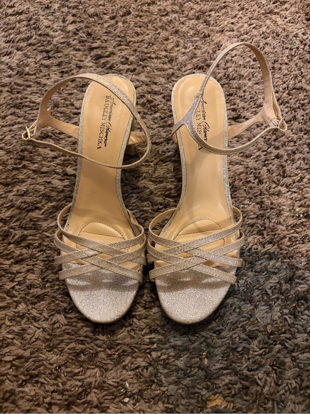 Women’s Gold Glitter Heels